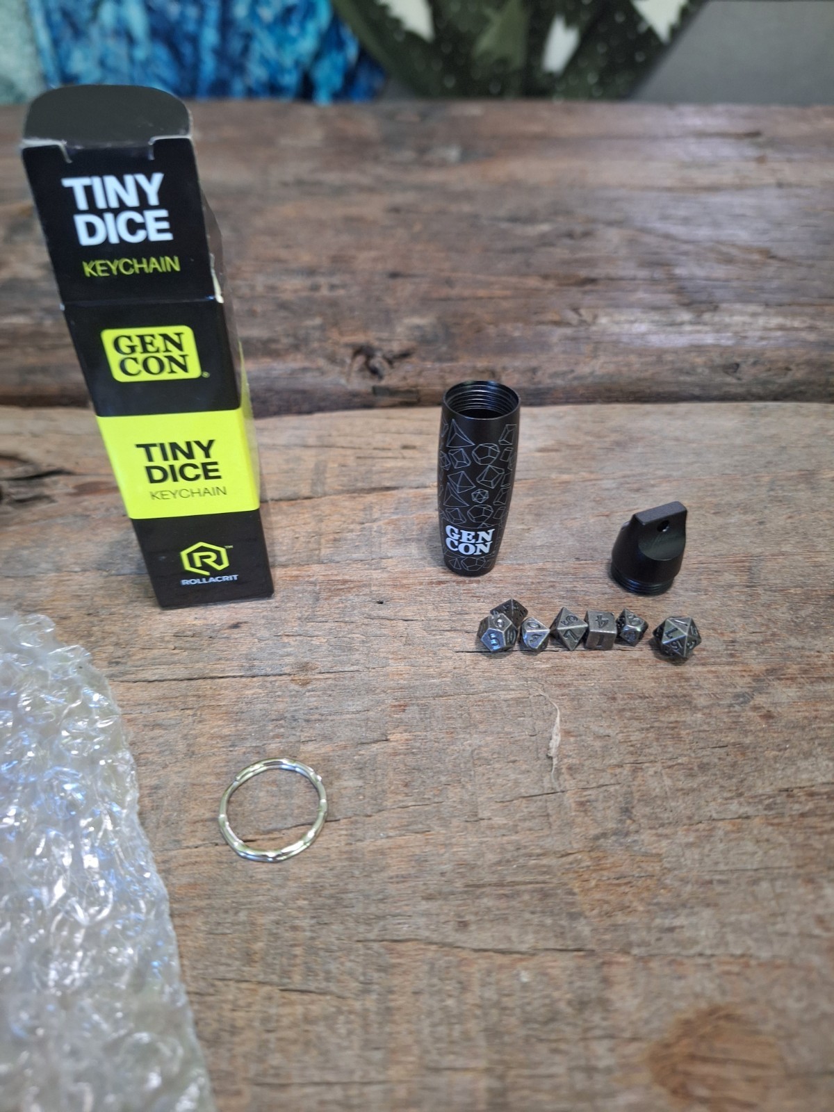 Gen Con Tiny 7pc Dice Set Keychain (unused)