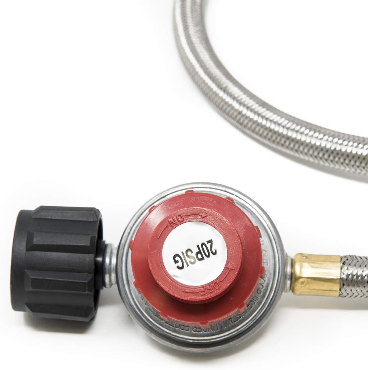 Gas One 2113 0-20PSI Propane Regulator with Hose 4 ft