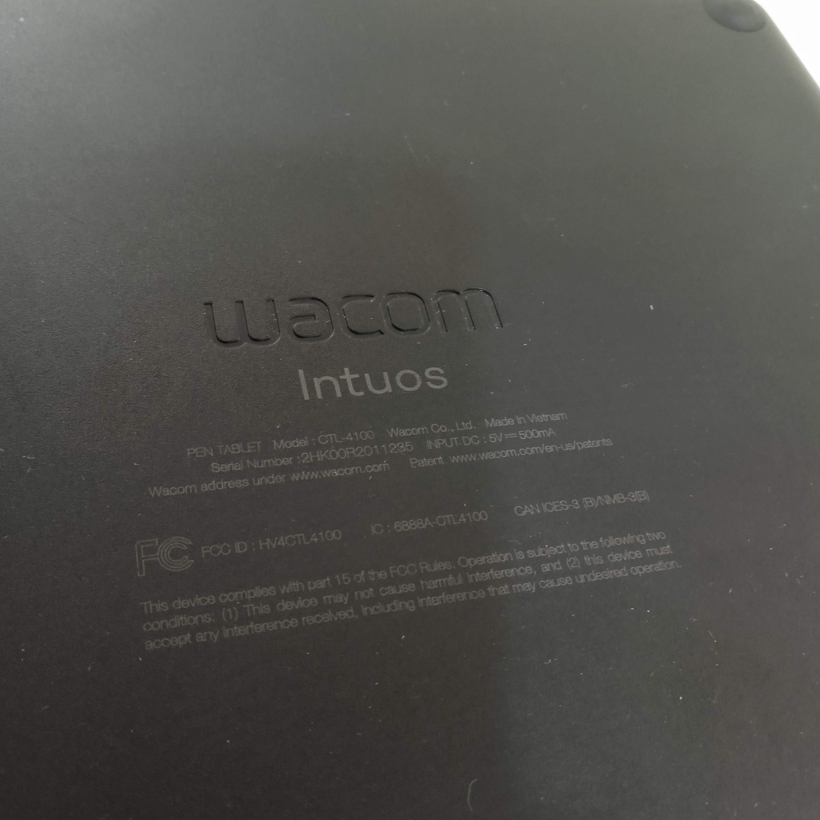 Wacom Intuos Small CTL-4100 Drawing Tablet, Missing Stylus, Works