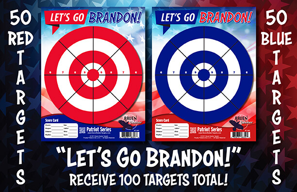 "LET'S GO BRANDON" Range Shooting Pistol / Rifle TARGETS! 100 PACK [D:30]
