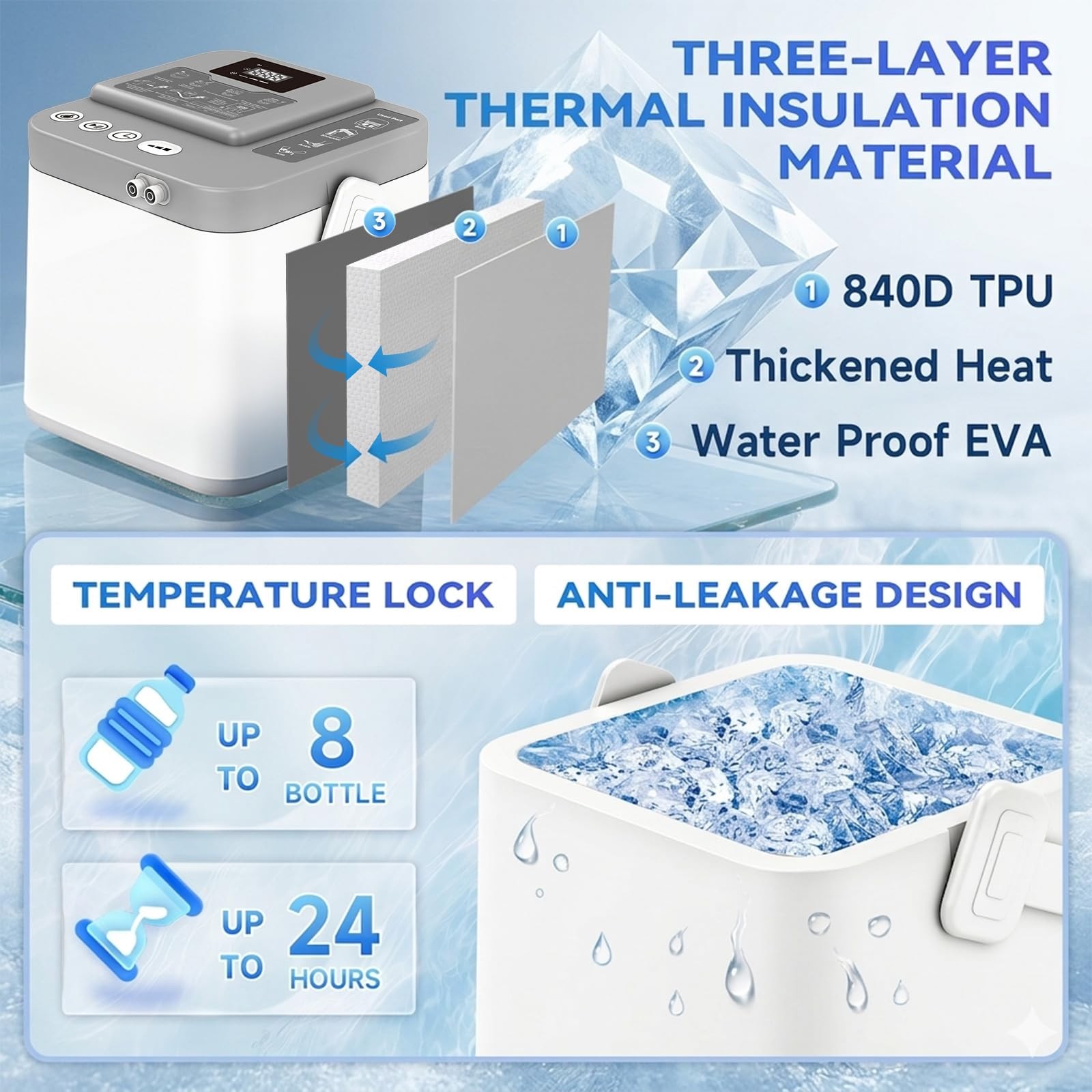 WTBFX Cold Therapy Machine Grayish White
