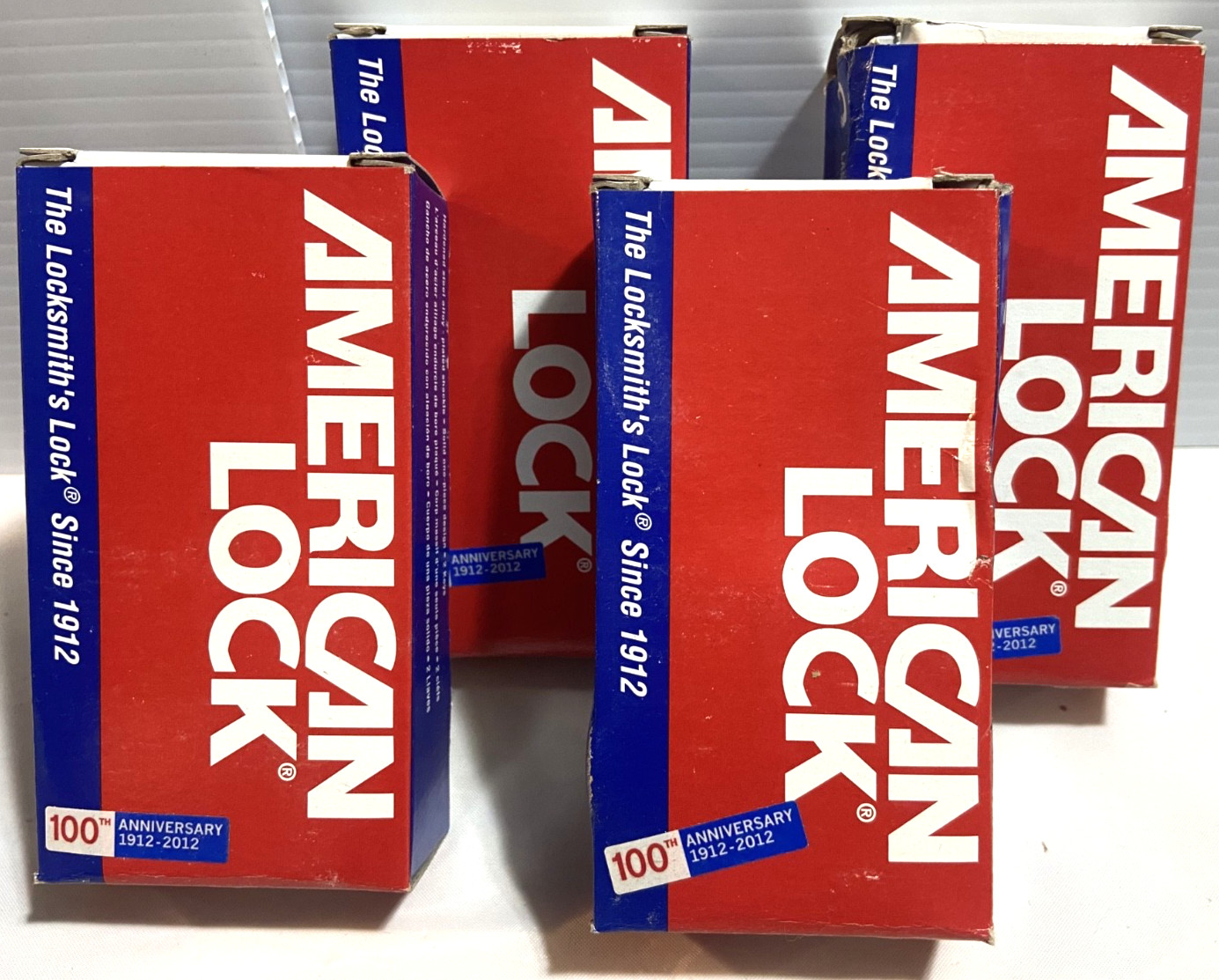 Lot 4 American Lock A701KA Padlock Keyed Alike Long Shackle Round Steel Body