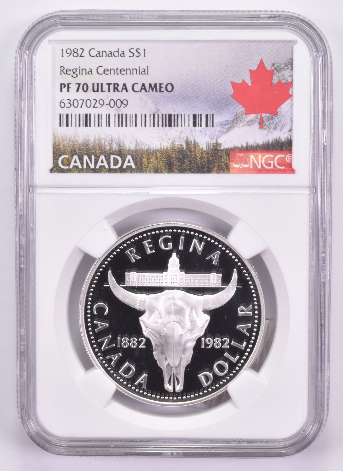 1982 Canada $1 Silver Dollar Regina Centennial PF70 UCam NGC