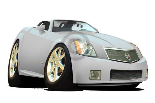 2006 Roadster Replica Cartoon T-SHIRT #6848 XLR Caddy automotive art