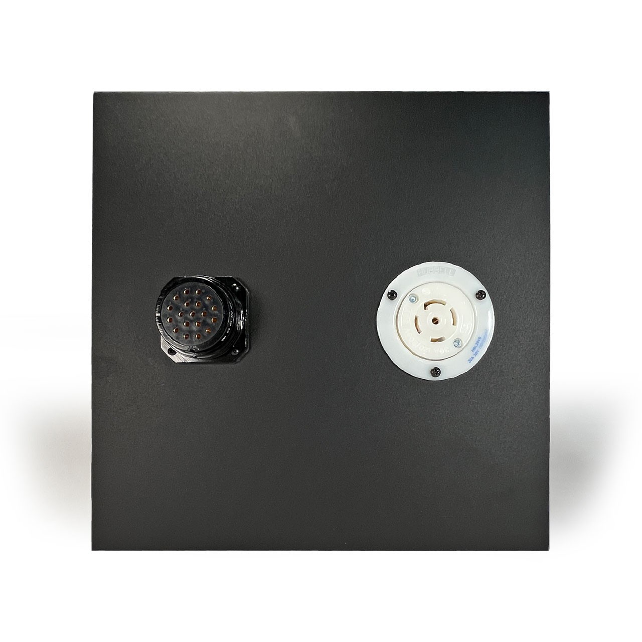 12x12 Plate 19-Pin Female Panel Mount with 1ft Leads and L21-30 Receptacle