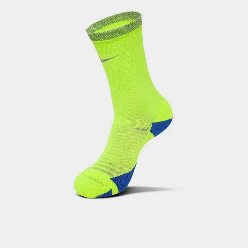 Nike Spark Running Cushioned Crew Socks Men Size 10 - 11.5 Volt Green CU7200 703