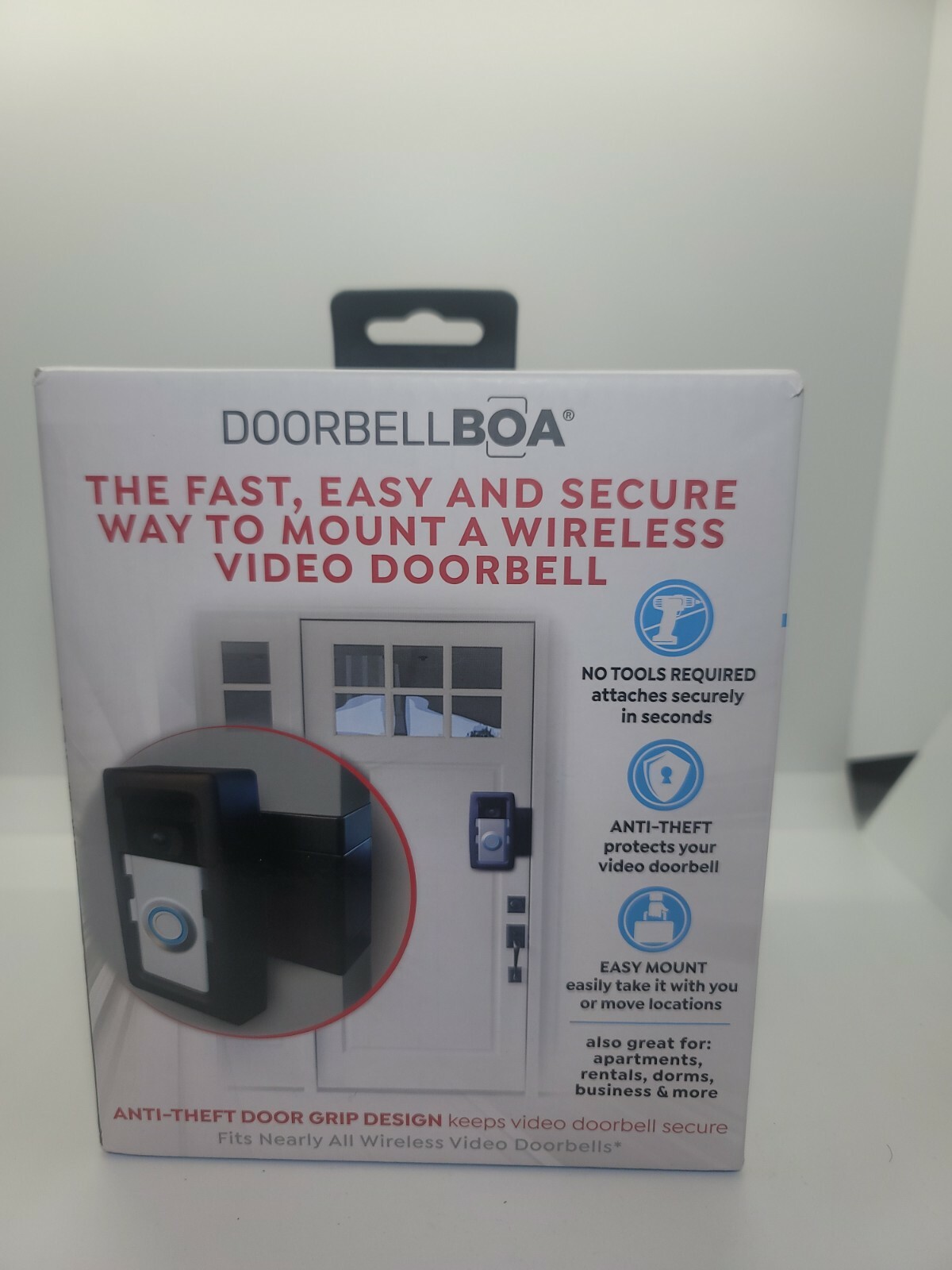 Doorbell Boa Anti-Theft Video Doorbell Door Mount Indoor Outdoor NIB New Sealed