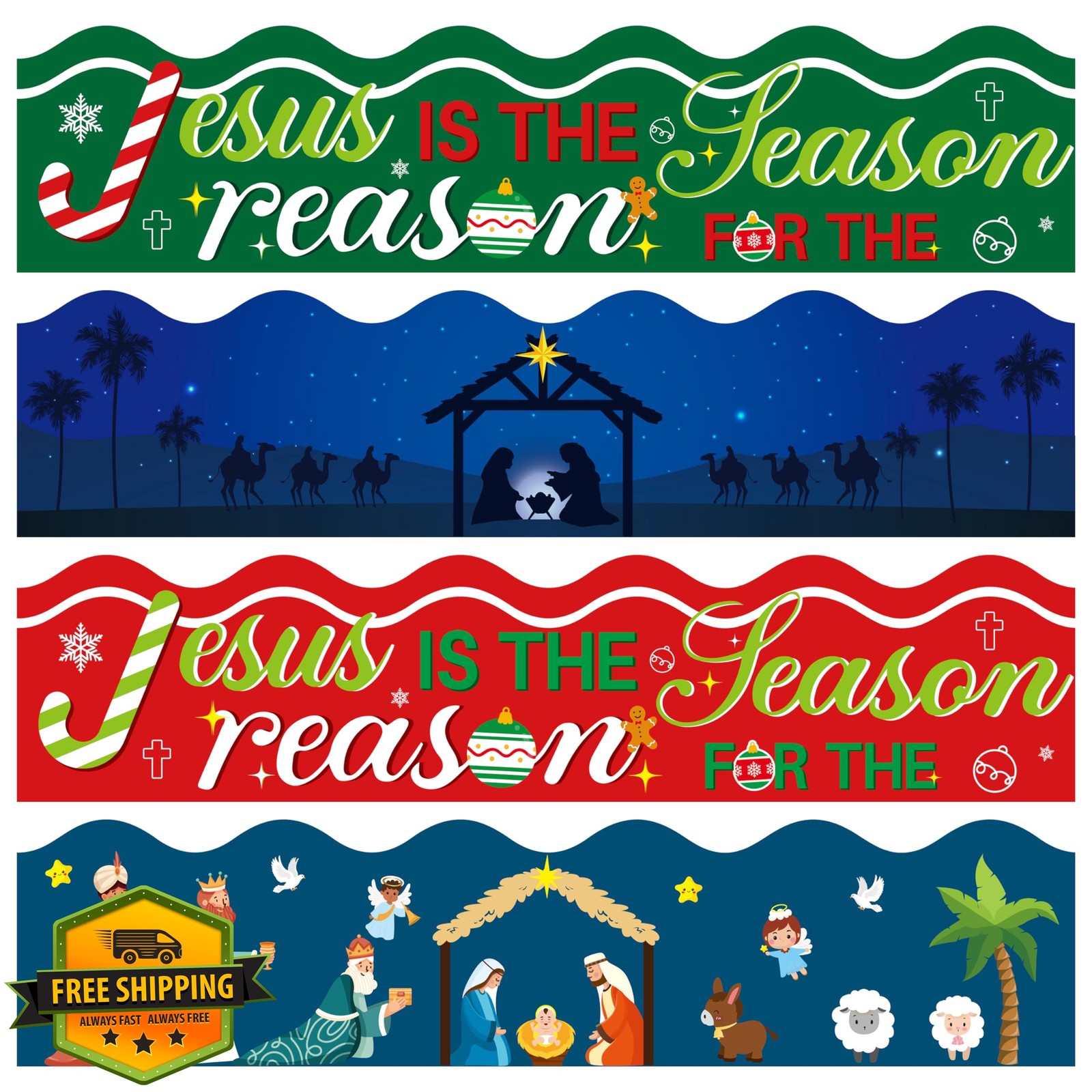 BeYumi Christmas Bulletin Borders