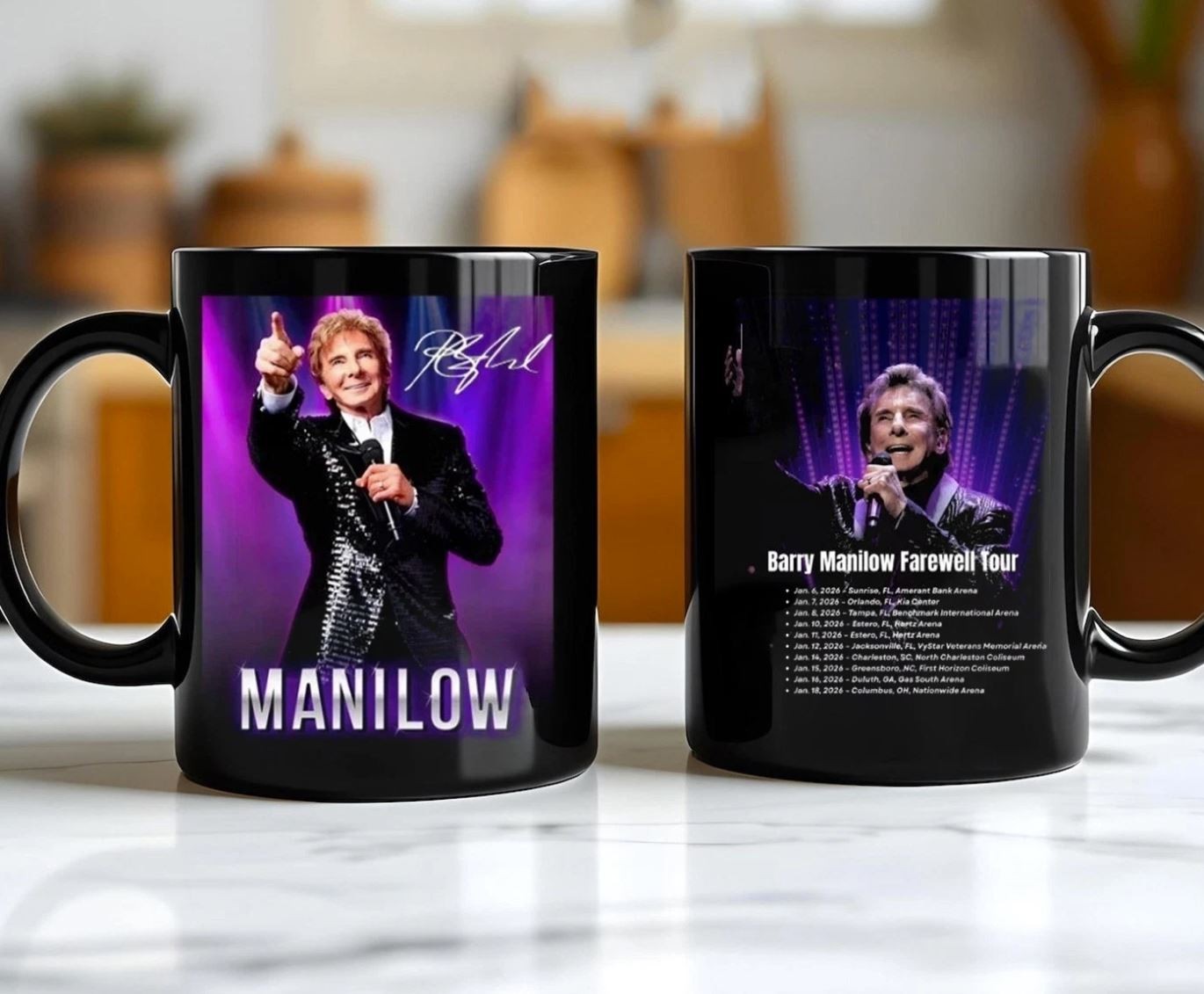 Barry Manilow The Last Concer January 2026 Tour Coffee Mug, Gif Fan
