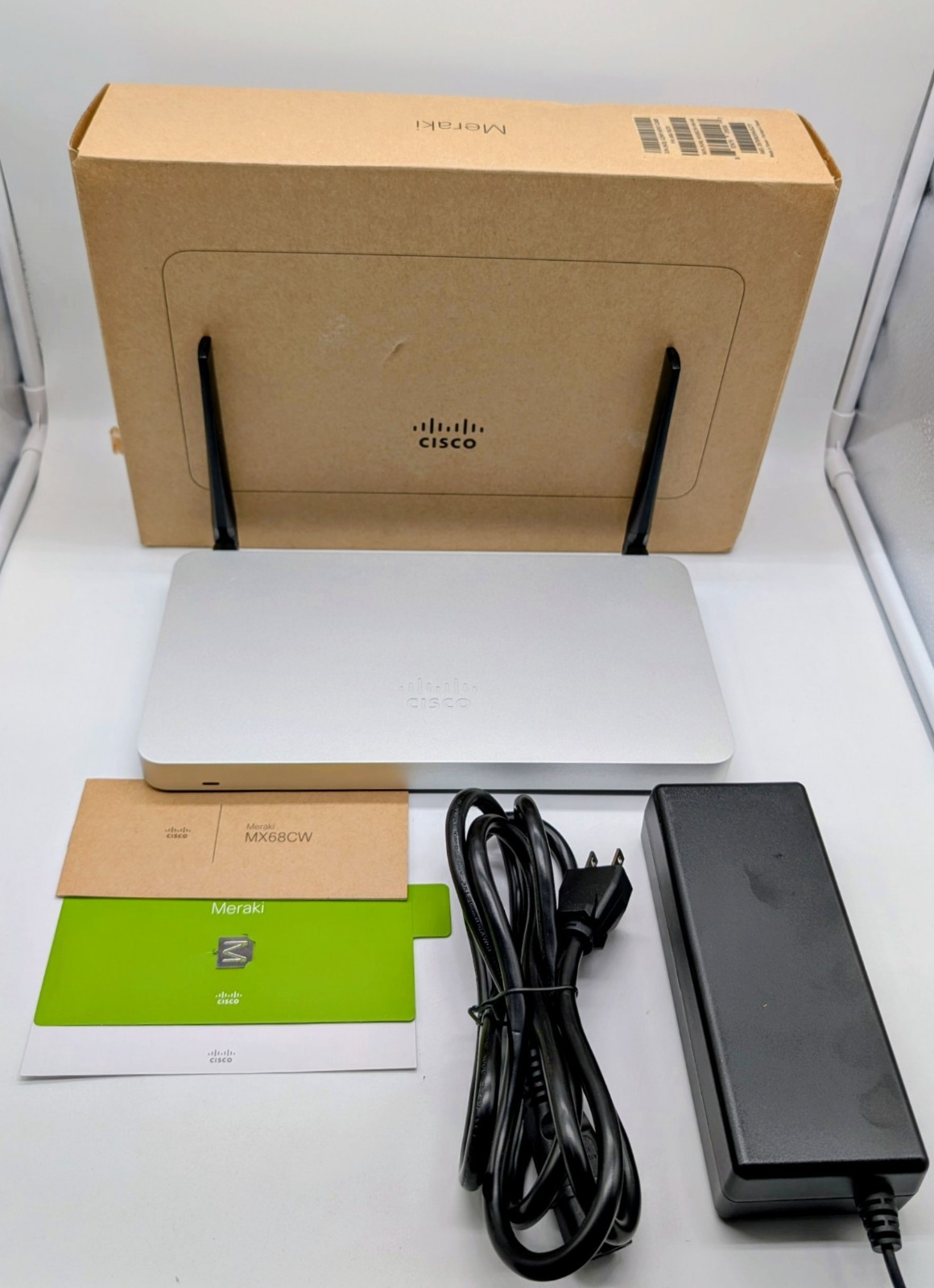 Cisco Meraki MX68CW Firewall MX68CW-HW-NA W/Antennas Registration Status Unknown