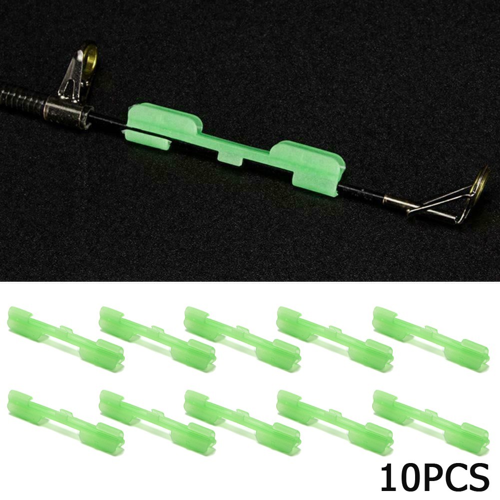Green Fishing Rod Clip Equipment Spare 10Pcs Light Tip Night Fishing New