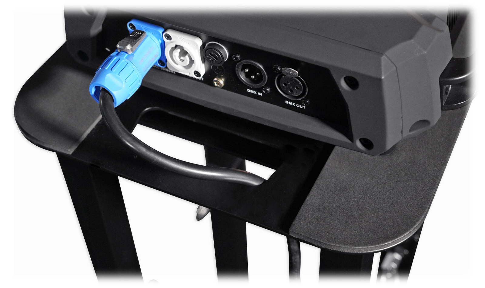 (2) Totem Stands+Black+White Scrims For (2) Chauvet Rogue R2X Spot Lights