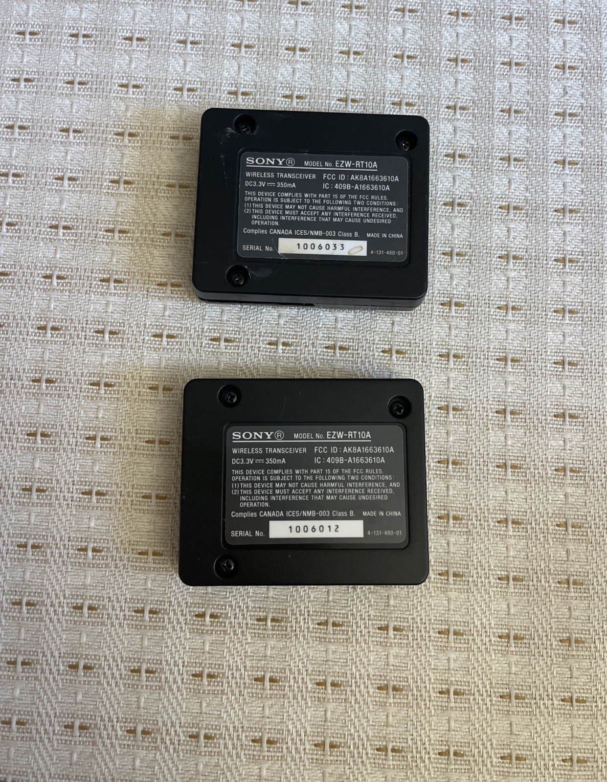 X2 Sony S-AIR Card - Model: EZW-RT10A - Wireless Transceiver Transmitter