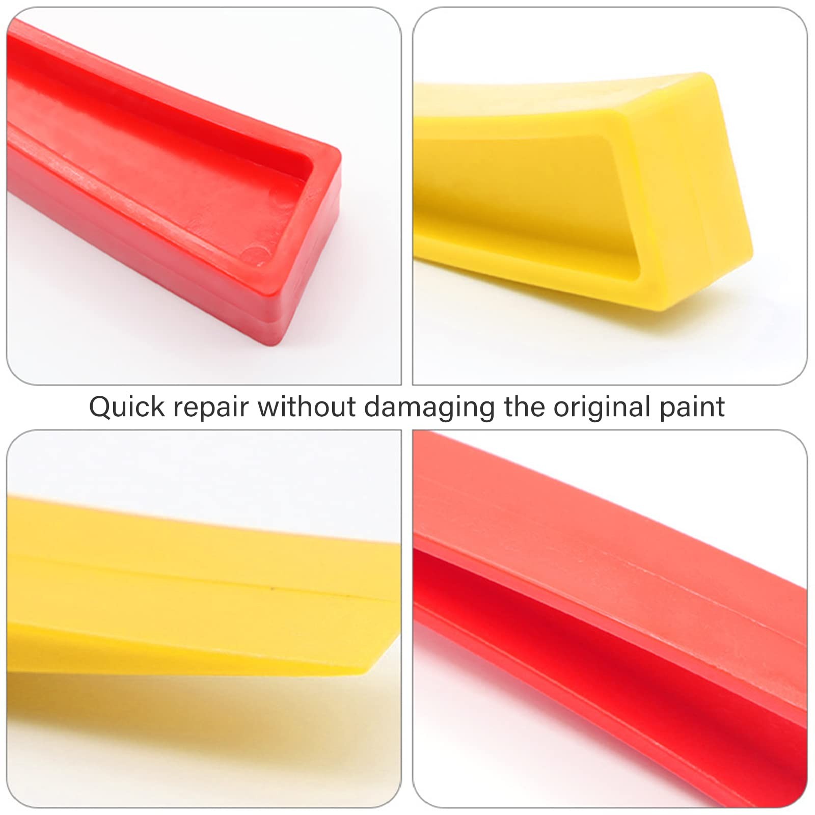 5 Pieces Curved Car Door Window Wedge and Plastic Chisel Scraper,Paintless De...
