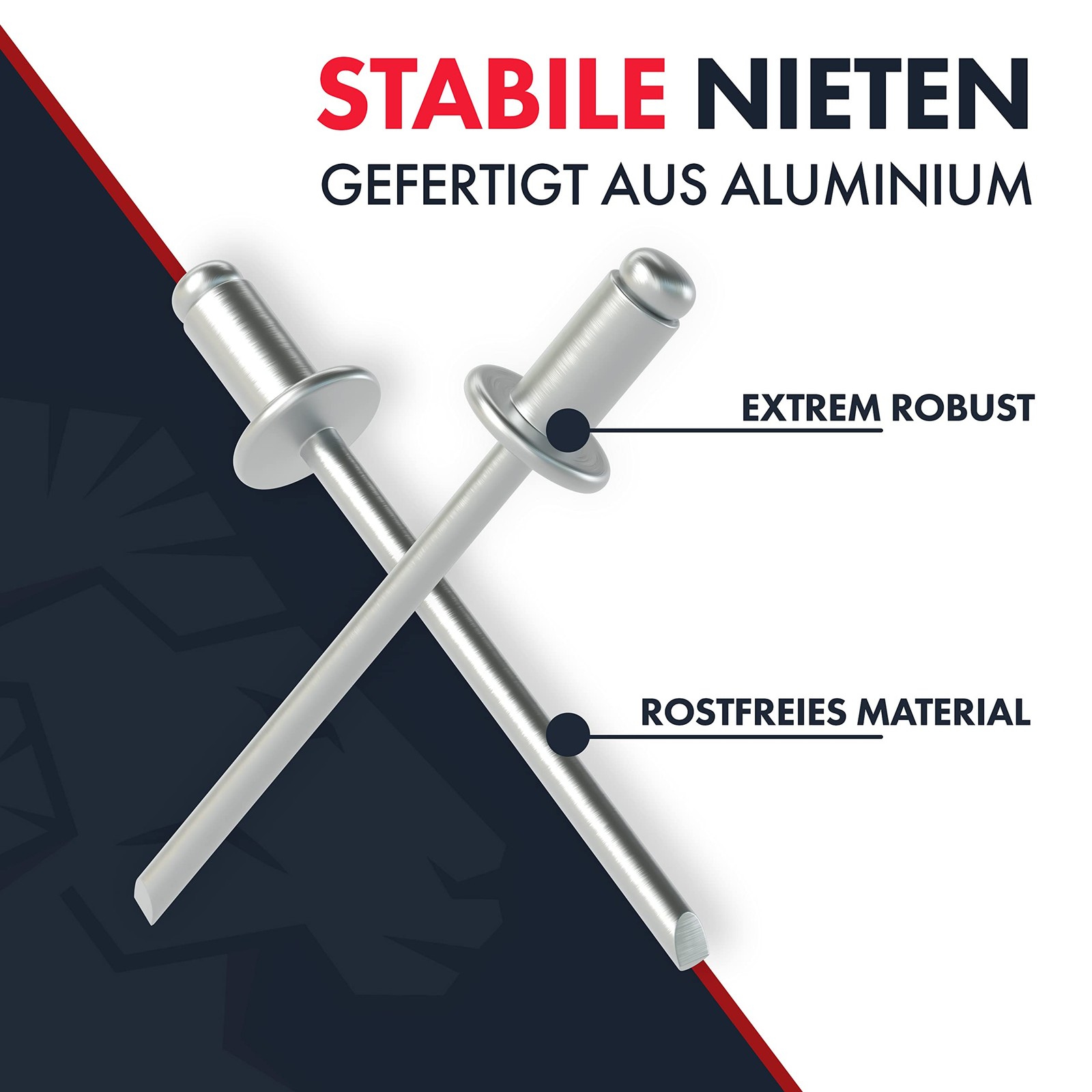 ® Blindnieten Set | 400 tlg Nieten Set | UNIVERSELL passend für Nietzange | P...