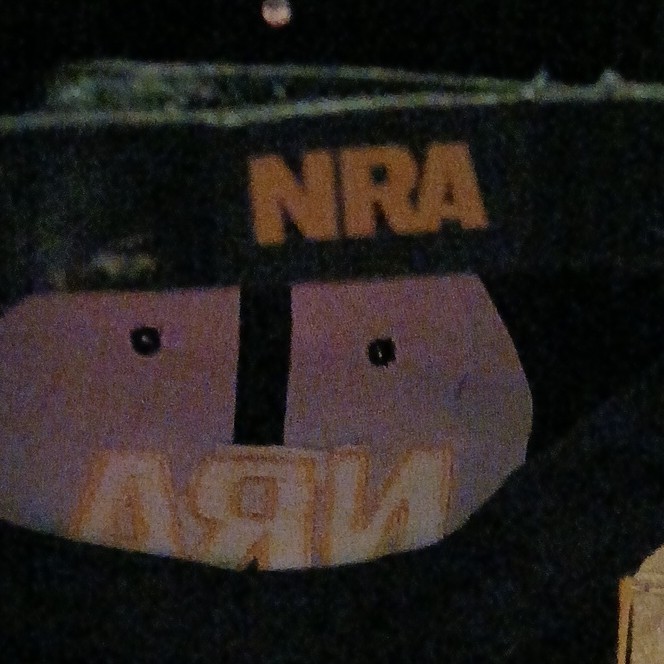 NRA Black Baseball Cap with American Flag Patch