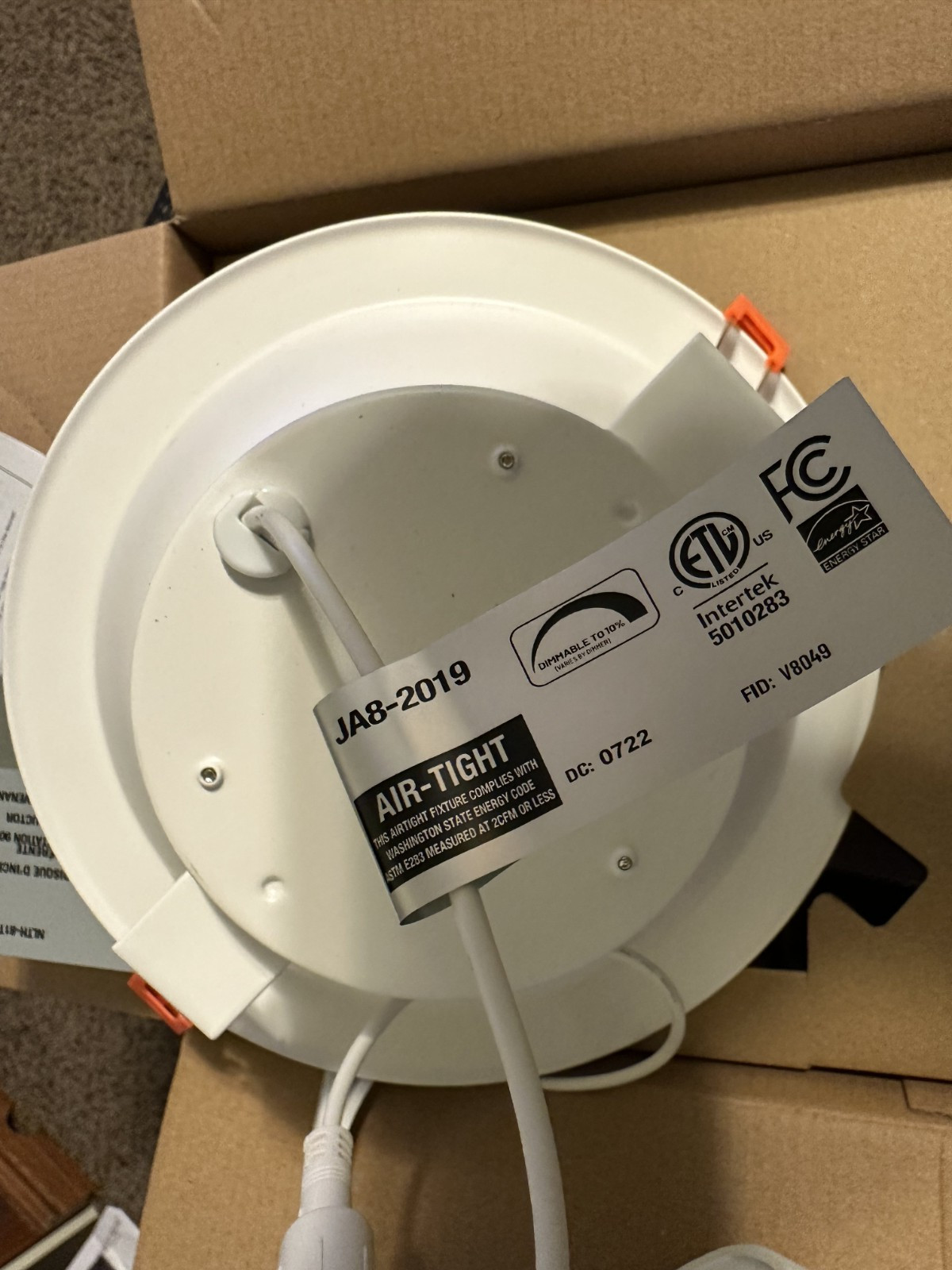 NORA NLTH-81TW-MPW 8" THEIA LED CANLESS DOWNLIGHT SELECTABLE CCT