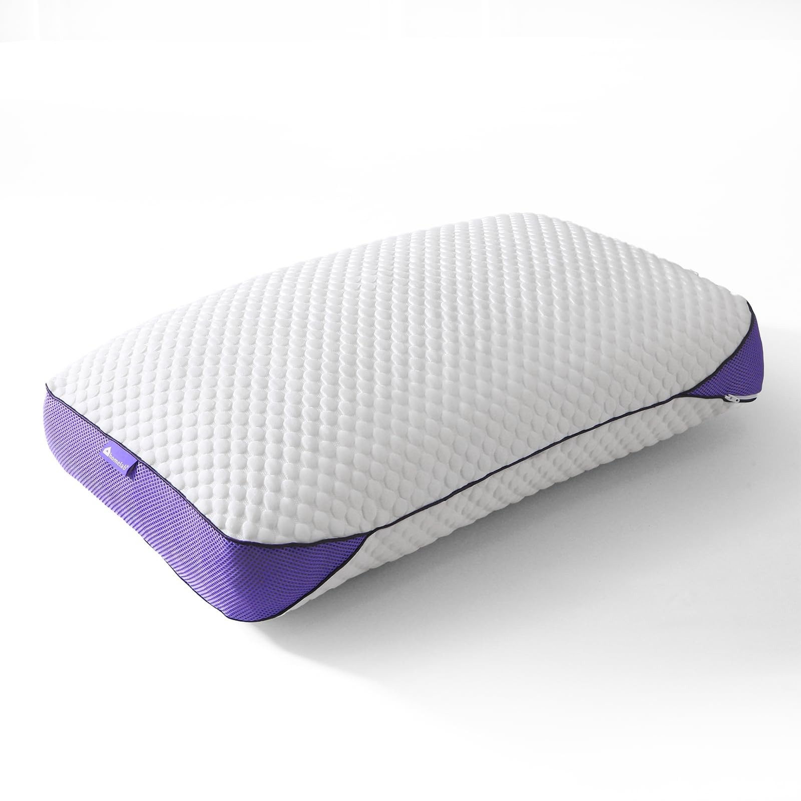 Adjustable Pillow for Stomach Sleepers, Queen Size Memory Foam, White
