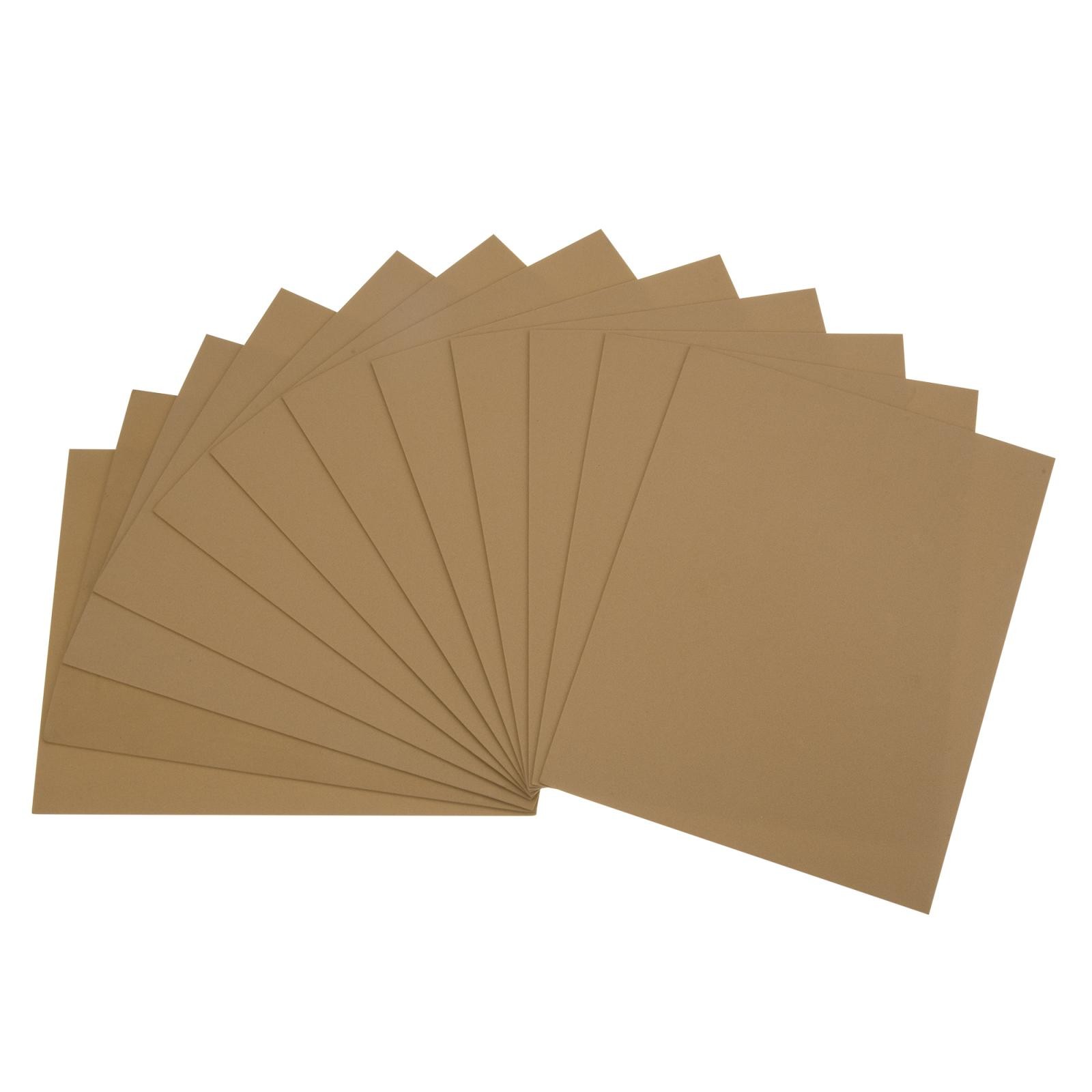 Light Brown EVA Foam Sheets 11 x 8 inch 1.7mm Thickness for Crafts DIY 12 Pcs