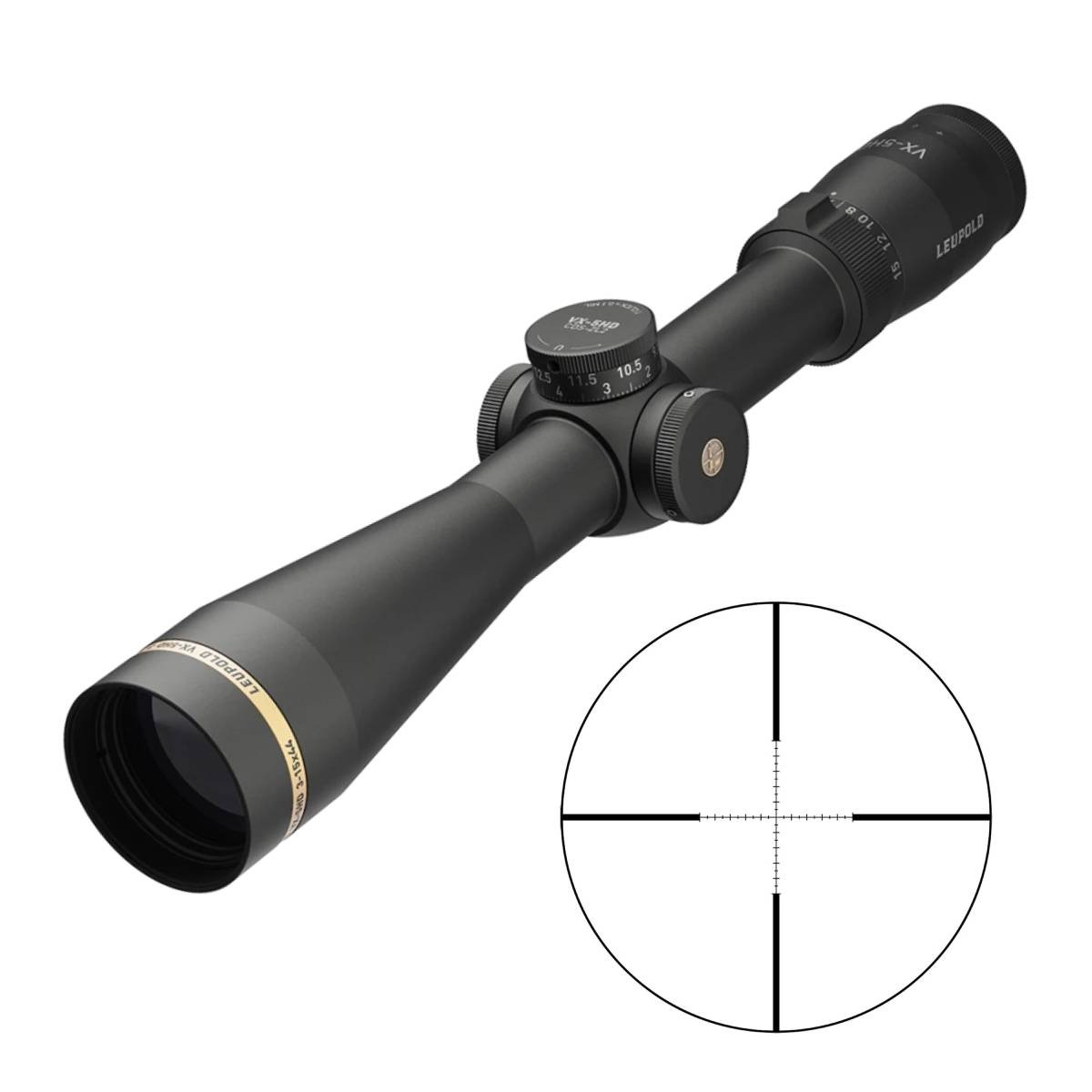 Leupold VX-5HD 3-15x44 30mm Mil CDS-ZL2 SF Non illum HTMR SFP Riflescope 178027