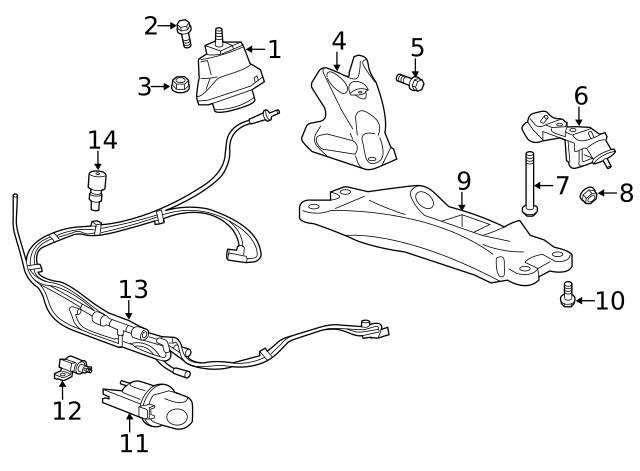 Genuine GM Passenger Side Engine Mount Bracket 23136567