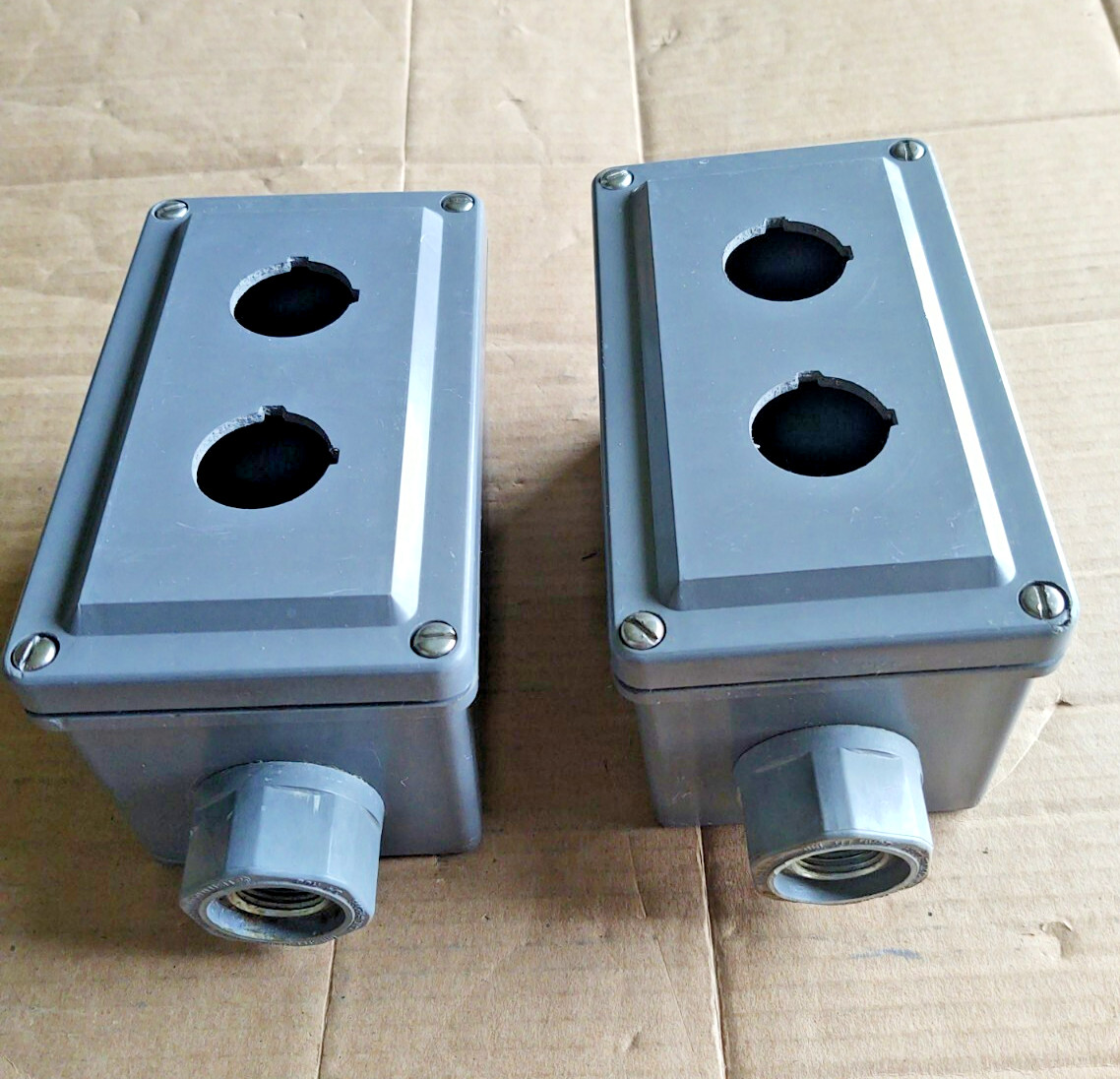 (2) Square D Control Station 90001 SKY2 SER. D TYPE 4X CSA Enclosure