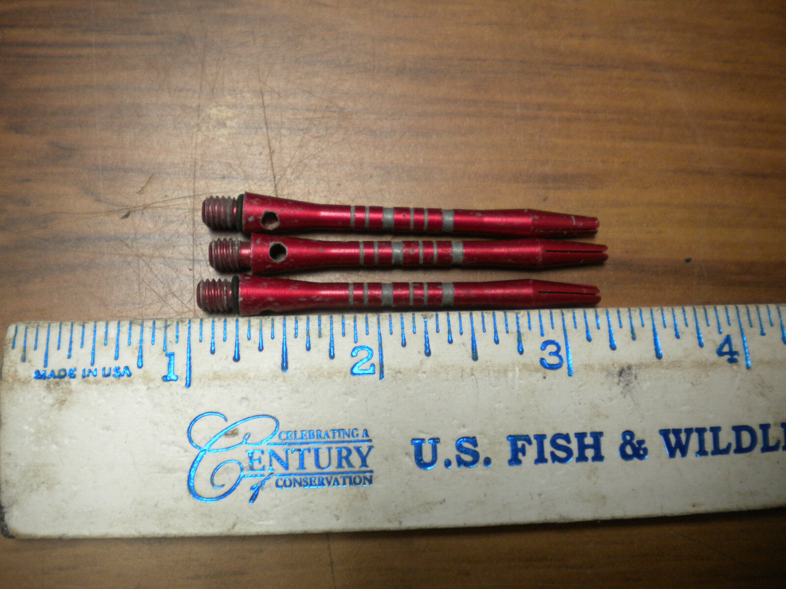Lot of  3 Used Red Metal Dart Shafts   See Pictures  Unnamed