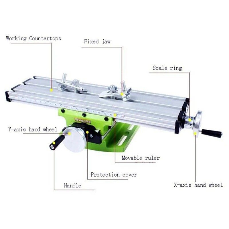 Multifunctional Cross Working Table/ Slide Table Support for Drilling Milling