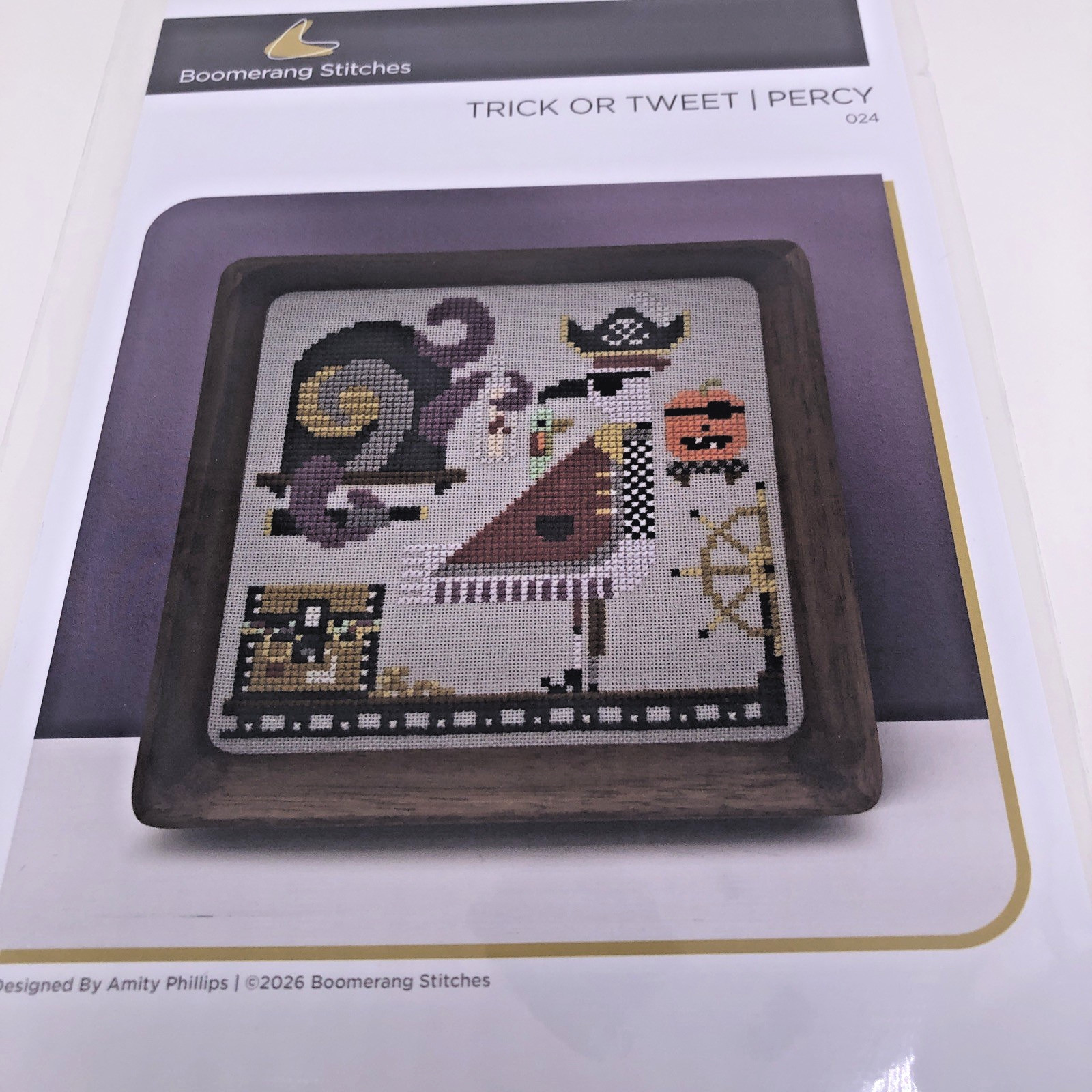 Trick Or Tweet Percy Cross Stitch Pattern Boomerang Stitches