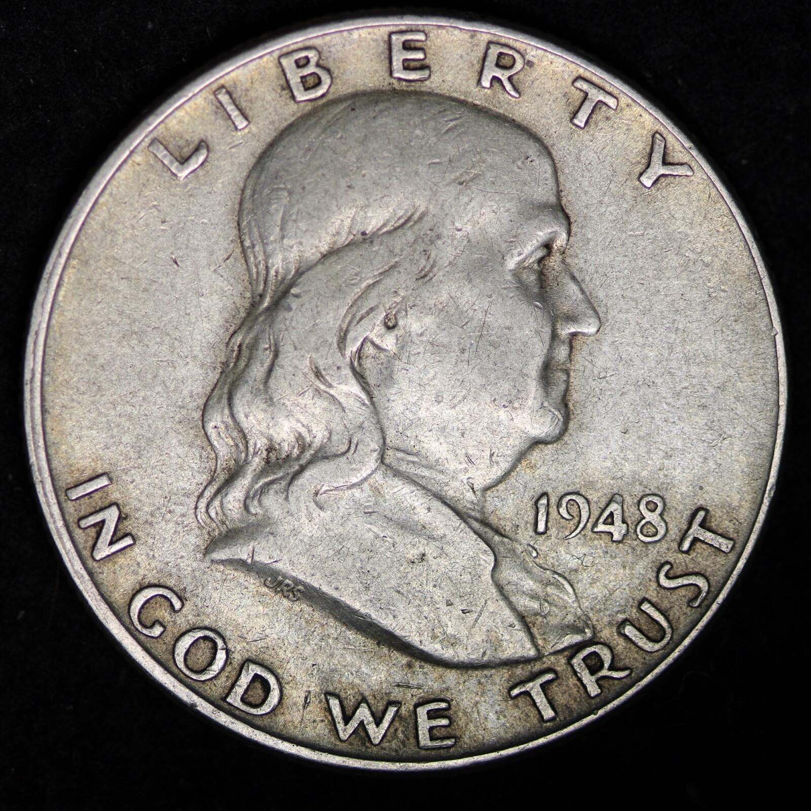 1948 FINE / VF SILVER FRANKLIN HALF DOLLAR NICE ORIGINAL COIN FREE SHIPPING 