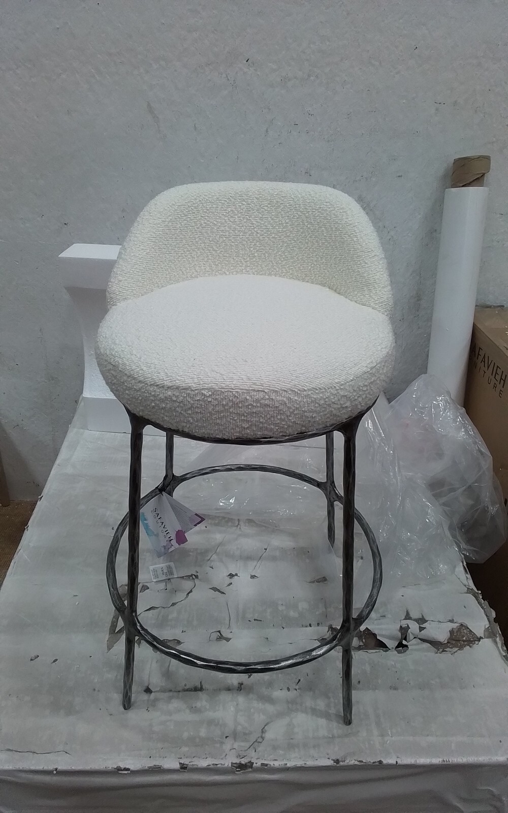 Safavieh WOODSEN BOUCLE COUNTERSTOOL, Reduced Price 2172732347 SFV9524A