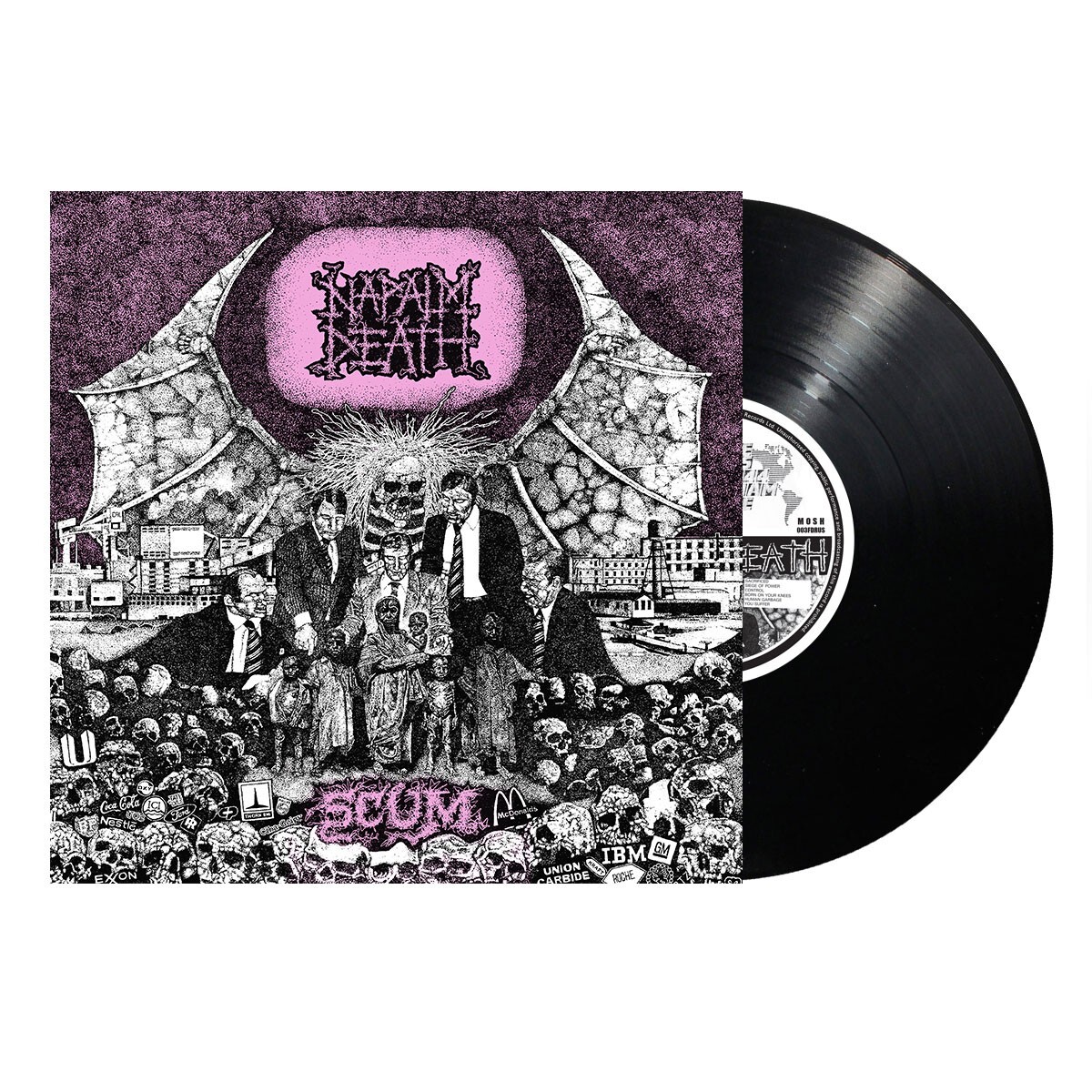 Napalm Death 'Scum' Black Vinyl w/ Pink Cover - NEW