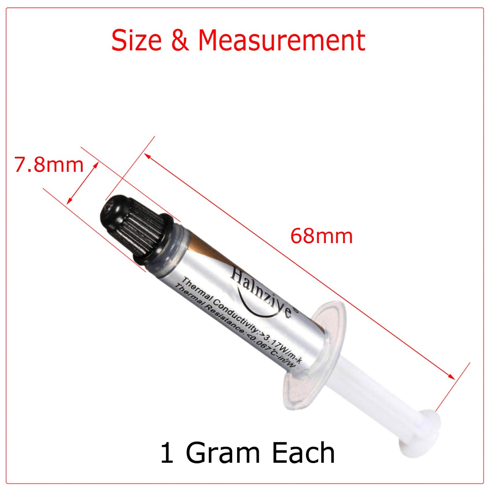 5 Pack Silver Thermal Grease CPU Heatsink Compound Paste Syringe 5X