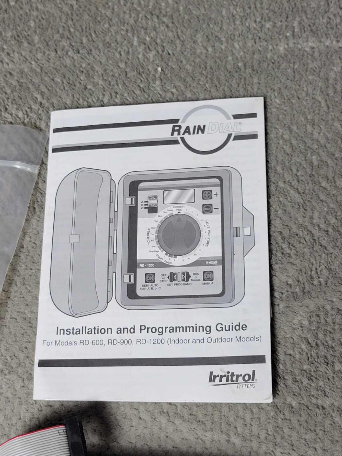 Irritrol Rain Dial RD-1200 12 Zone Irrigation Control Module Only - Untested