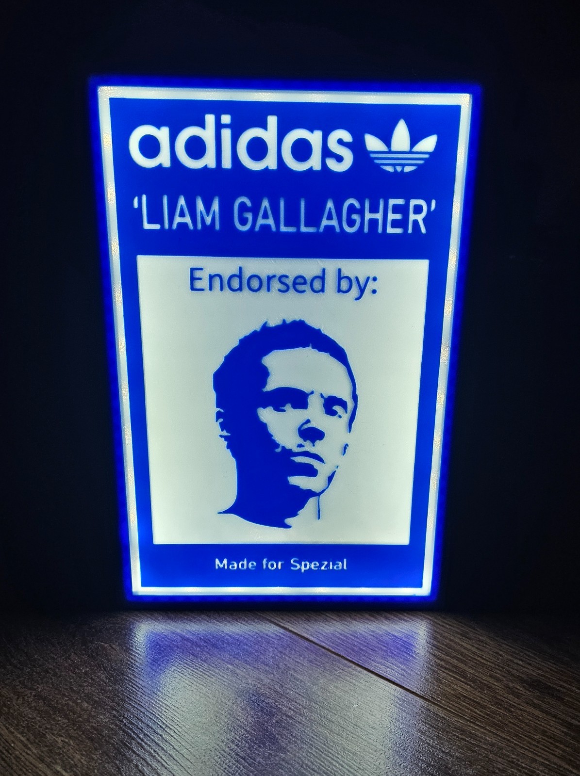 LG Endorsed, Made for Spezial 3D Printed USB C LED Light Box Liam Gallagher