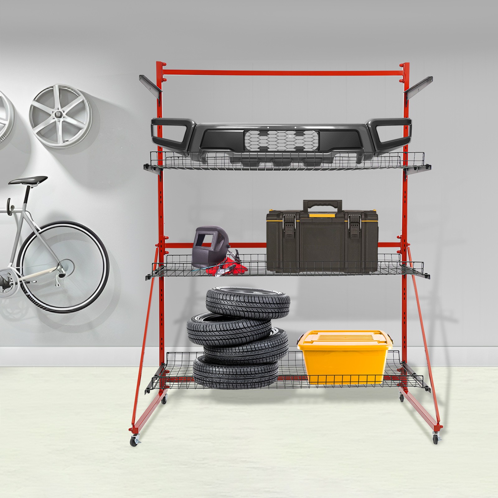 Innovative Parts Carts Automotive Auto Body Shop Parts Carts Tools Storage Rack