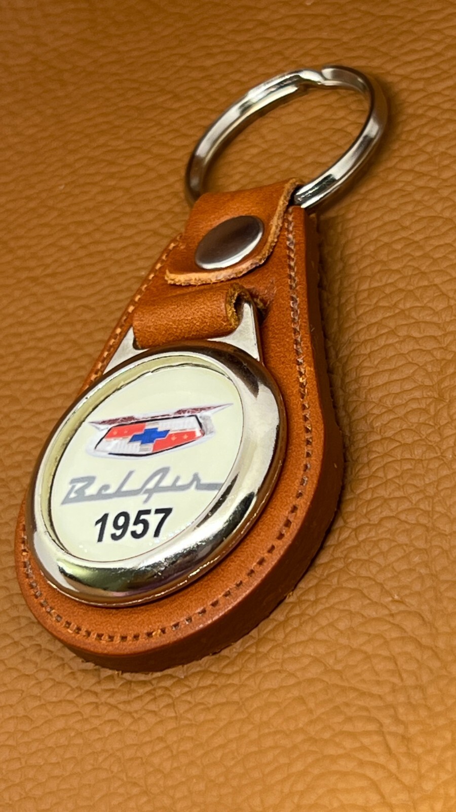 1957 BELAIR LEATHER 100% HIGH QUALITY KEYCHAIN