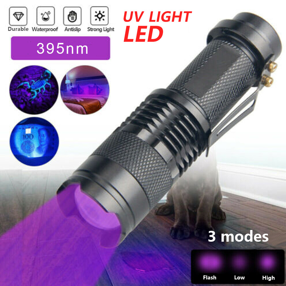 UV Flashlight Black Light Mini Powerful 395nm Pet Urine Detector Original Ultra