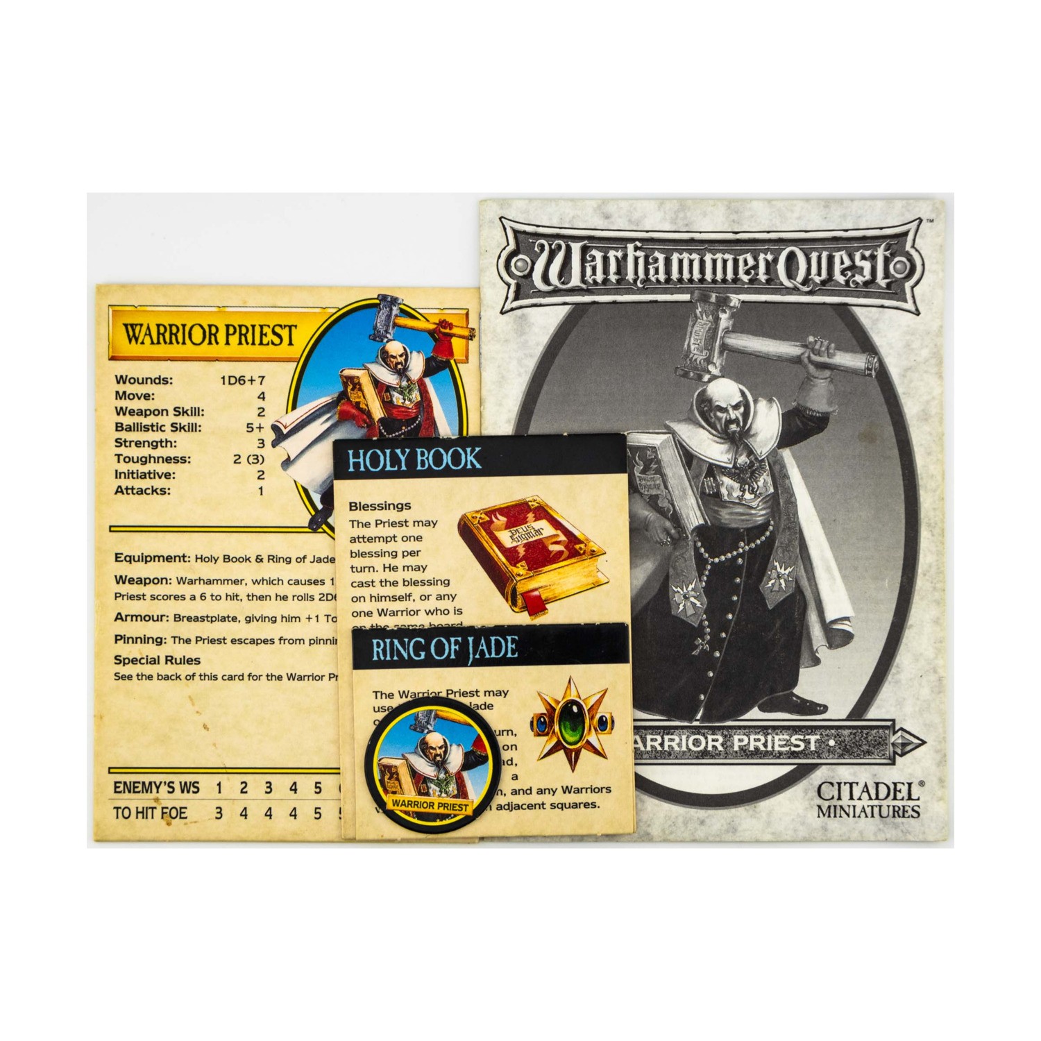 GW Warhammer Quest Warrior Pack - Warrior Priest - Cards Only! EX