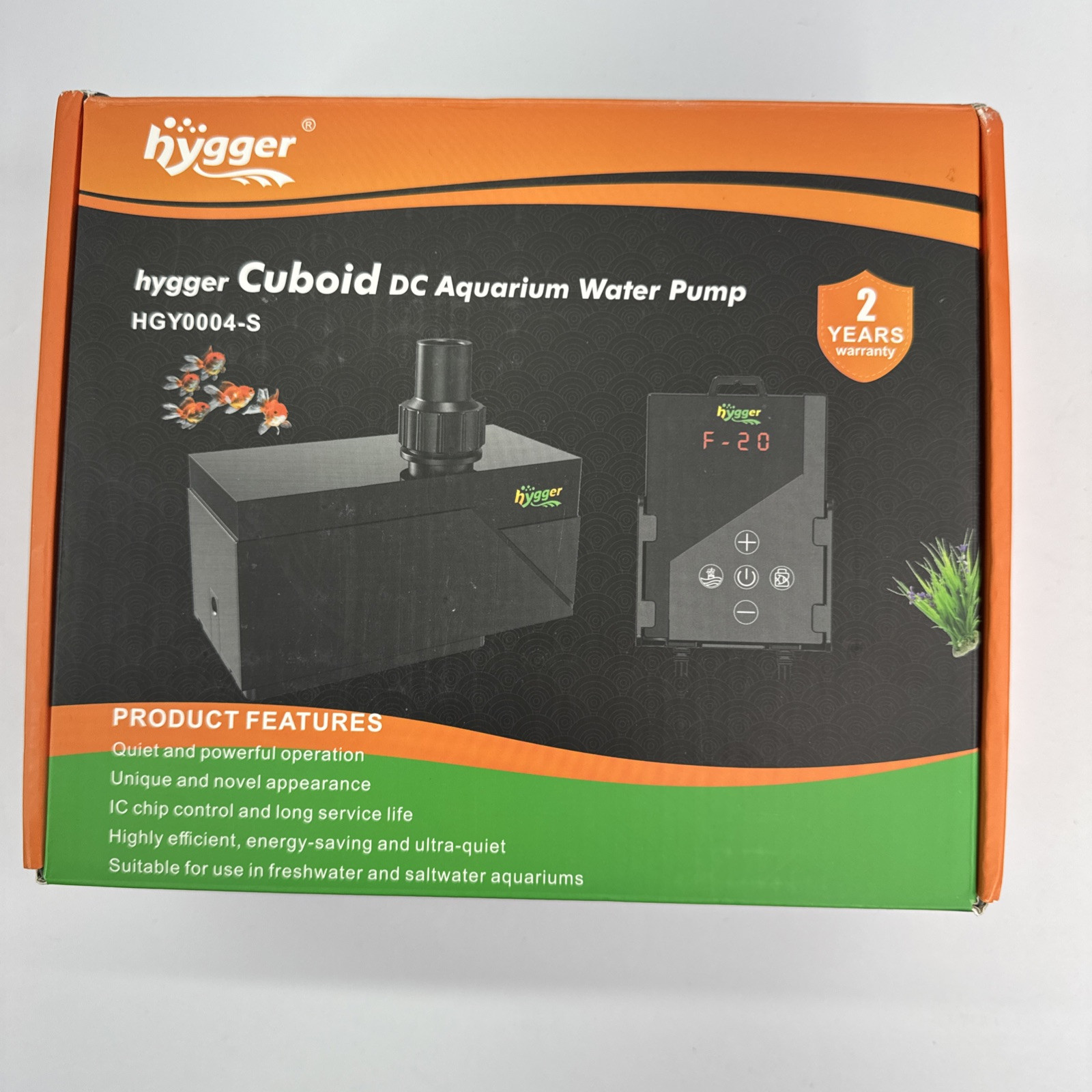 hygger HGY0004-S 530GPH Aquarium Water Pump W/ Intelligent Control