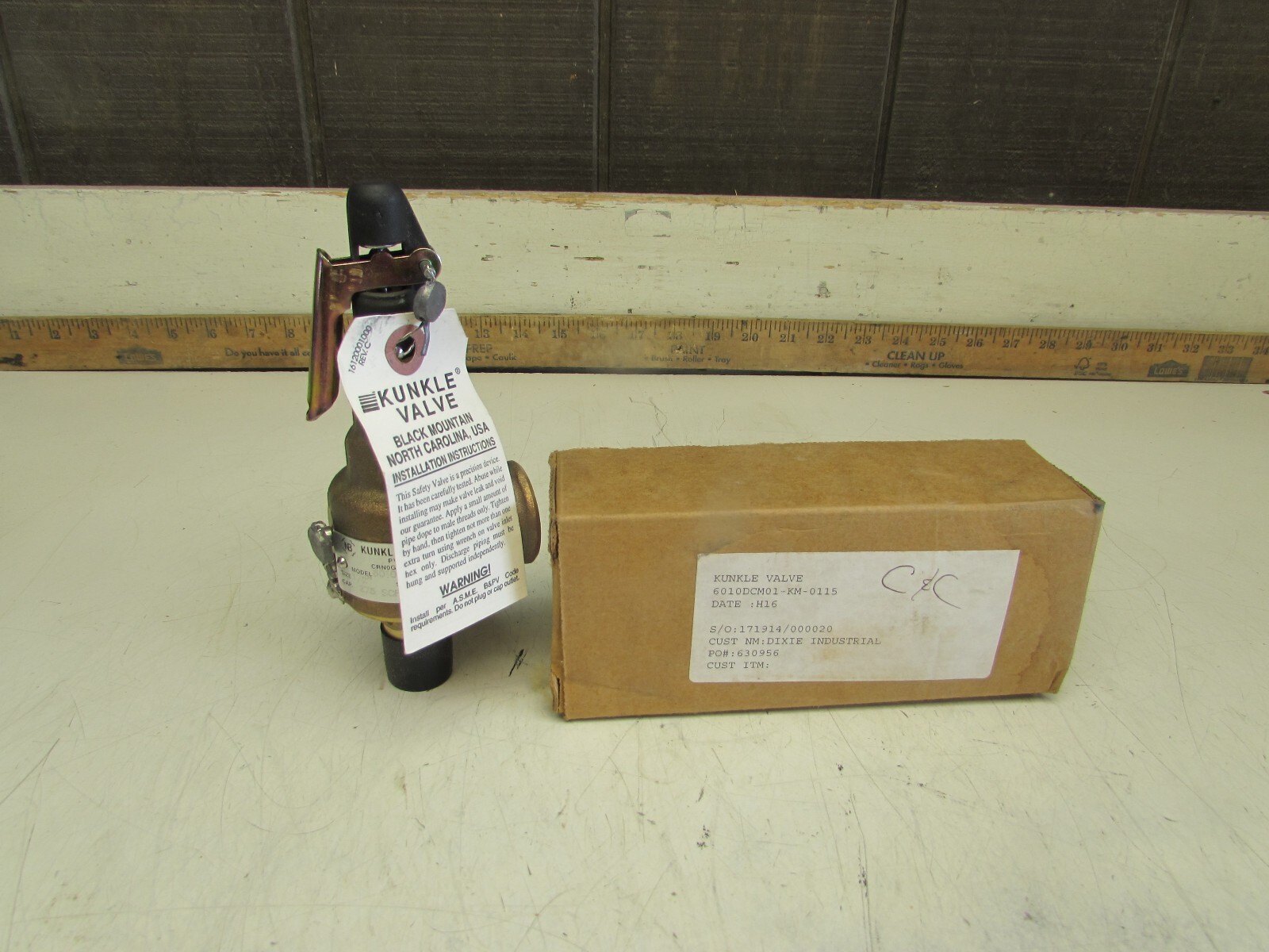 KUNKLE  6010DCM01-KM , SAFETY RELIEF VALVE ,1/2" , SET 115 psi, 275 SCFM, NIB!