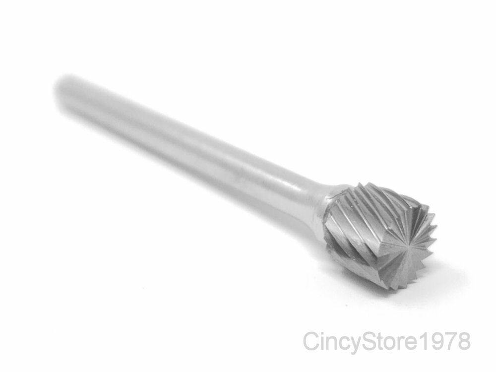 SB51S Cylindrical 1/4" Carbide Burr Bur Tool Die Grinder Bit 1/8" NEW