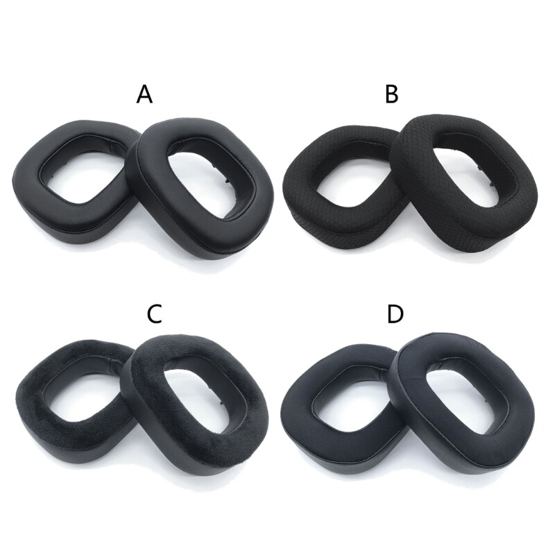 2Pcs Cooling Gel/Protein Skin/PU Velvets/Soccer Mesh Cloth Earpads for HS80 RGB