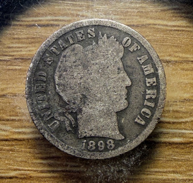 1898-P Barber Dime - Actual Silver Coin Shown - Free Shipping & Tracking INV#120