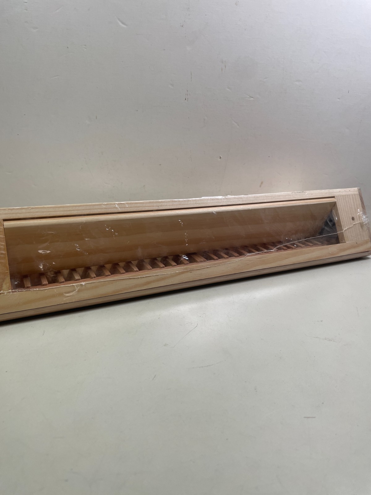 Solid Oak 18 in Solid Oak Baseboard Diffuser Lt Finish 2-Way Deflect H168-OBU 18