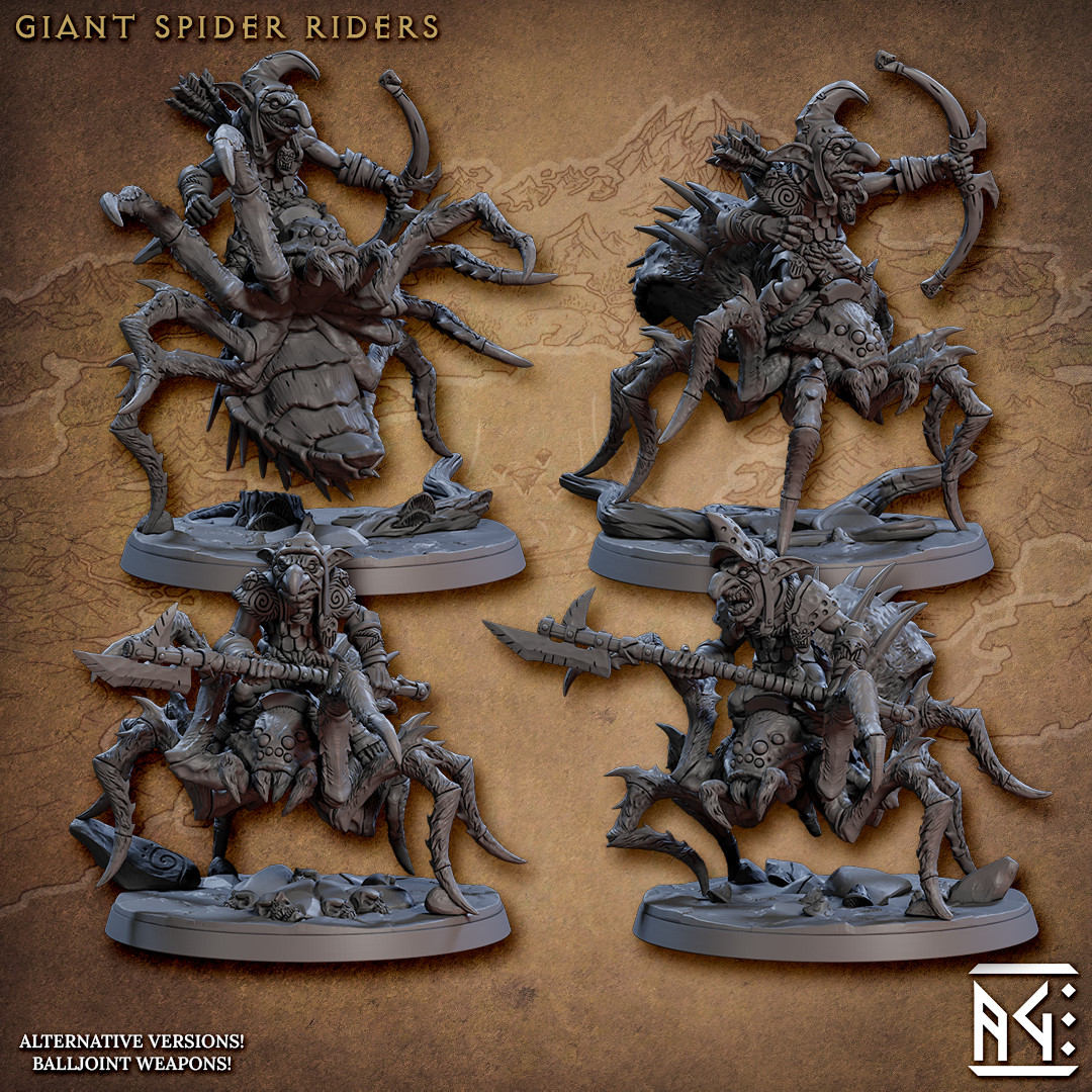 Goblin A - Spider Rider - Glave - Artisan Guild - Dungeons and Dragons