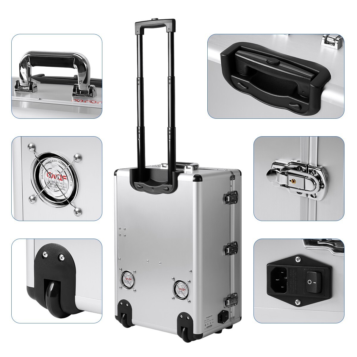 Portable Dental Mobile Delivery Unit System Air Compressor 4Hole Strong Suction