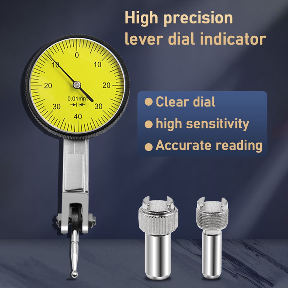 0-0.8mm Lever Dial Indicator Shockproof Waterproof with Ear Against Table