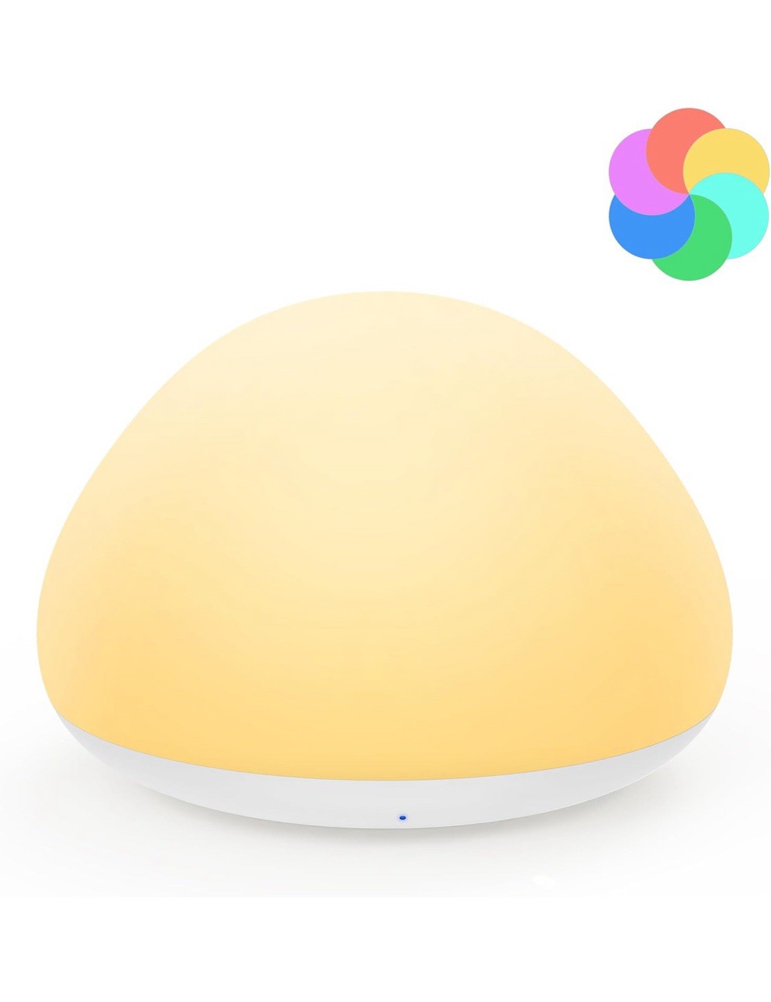 Baby Night Light for Nursery, Soft Silicone Tap Control Night Lamp with 8 Col...