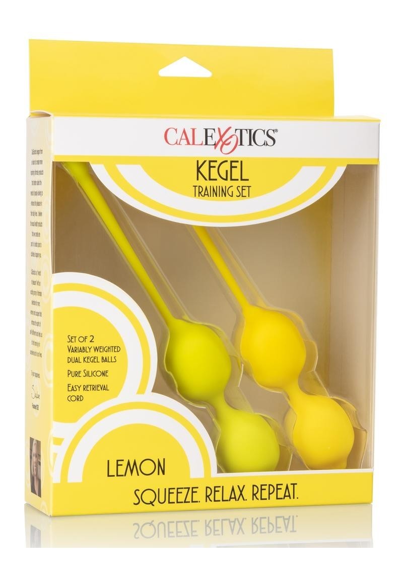 CalExotics Weighted Lemon Yellow Silicone Ben Wa Balls Kegel Exerciser
